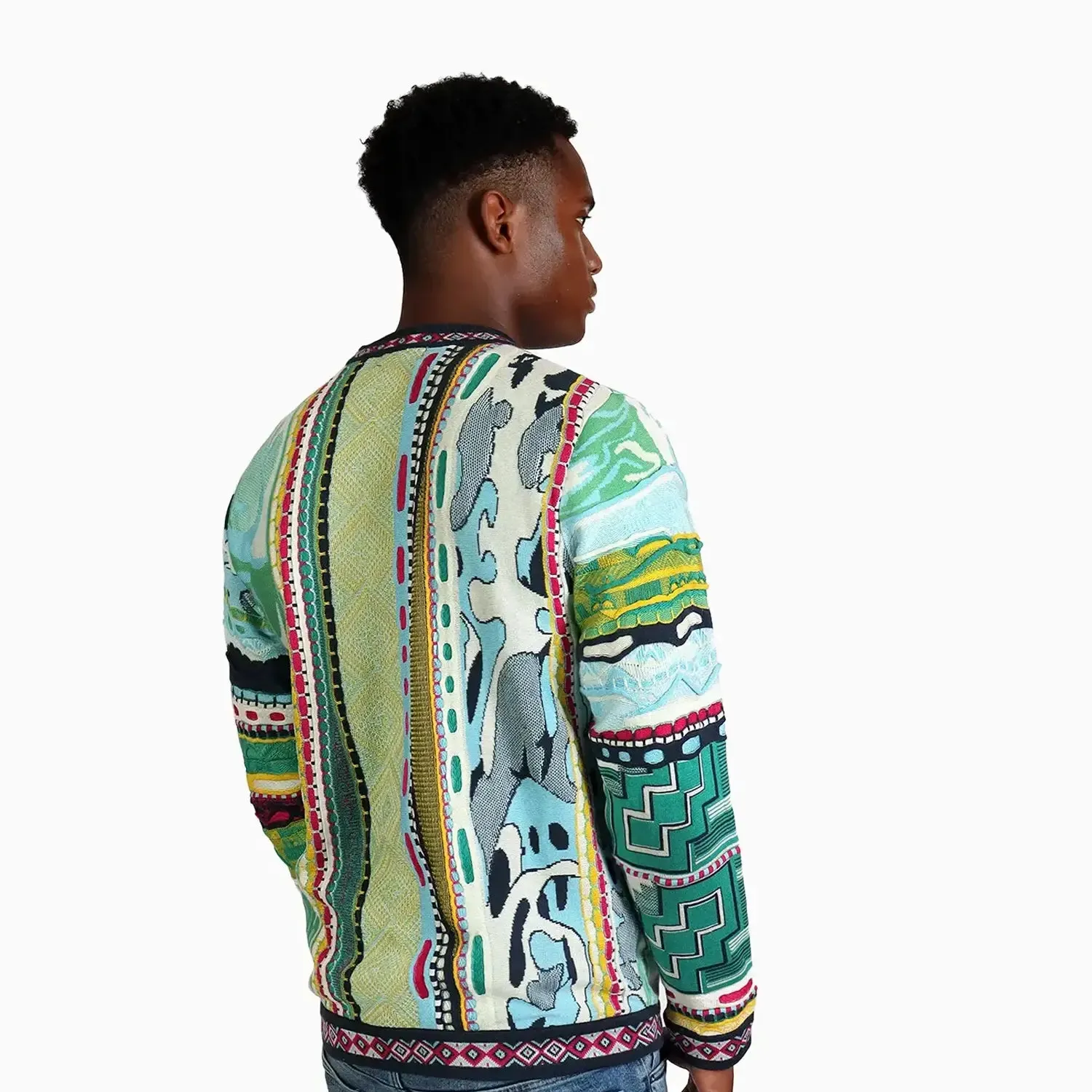 Men's Debut of the COOGI Art Collection - Droplet Crew Neck Sweater