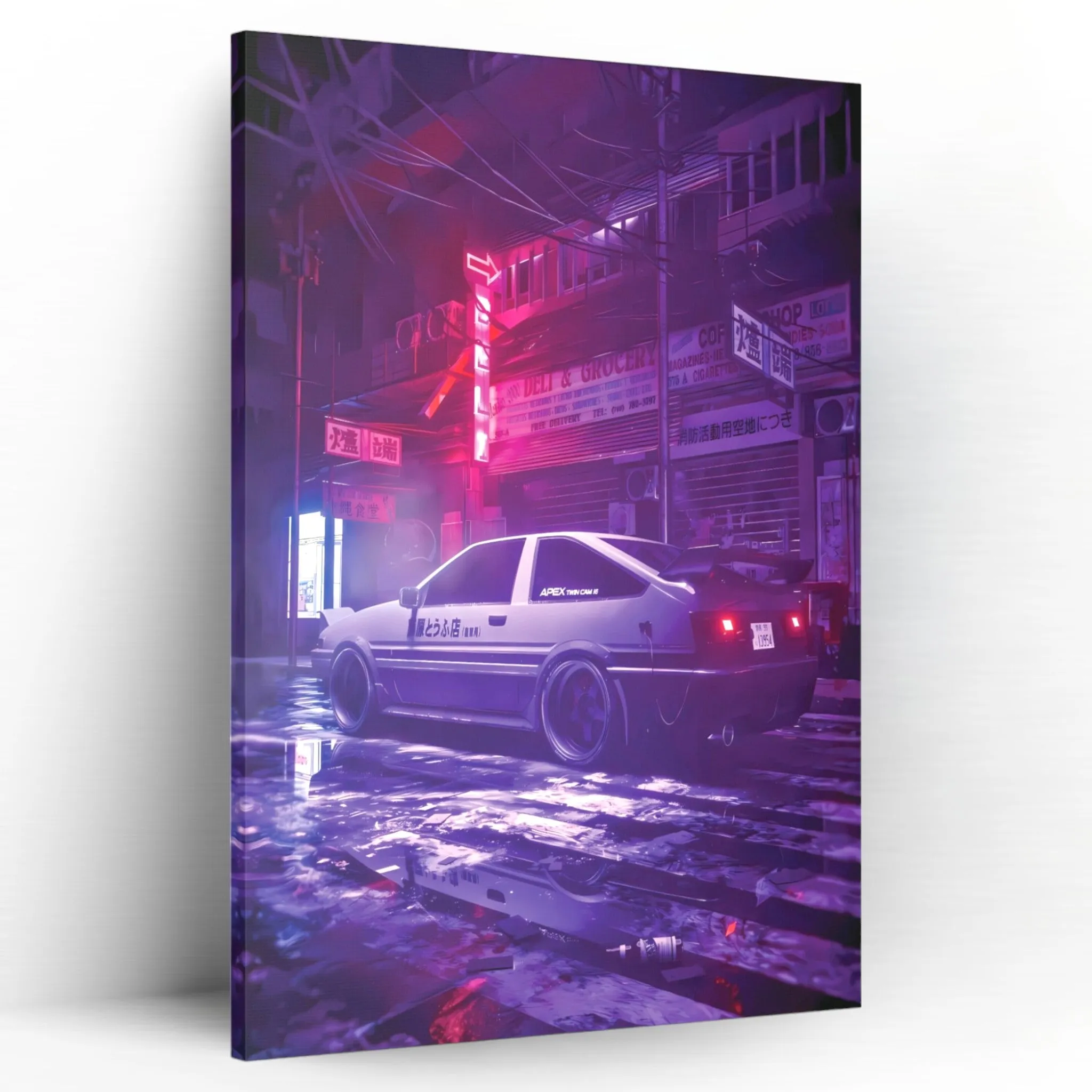 Midnight Thrills (AE86) Anime Car Canvas