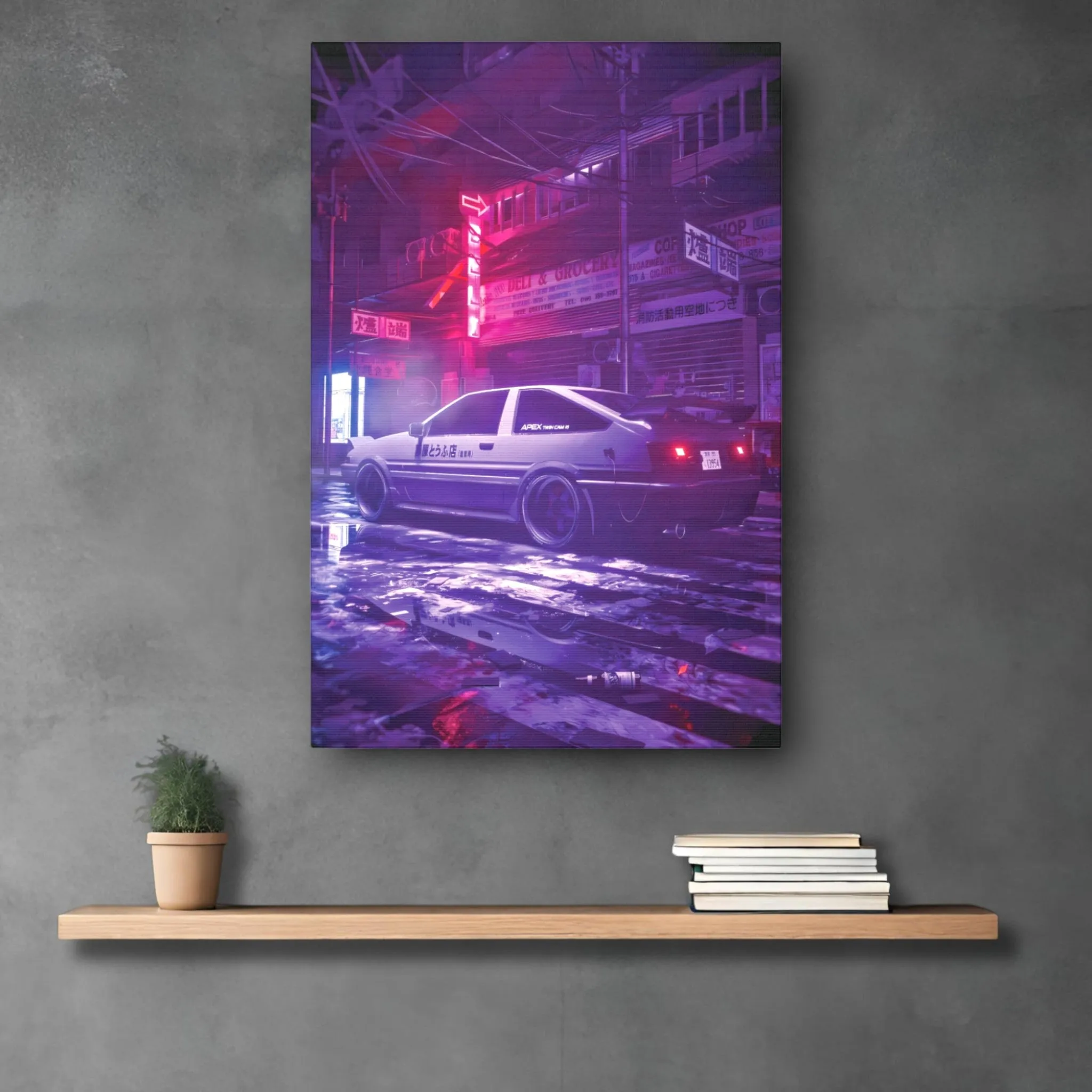 Midnight Thrills (AE86) Anime Car Canvas