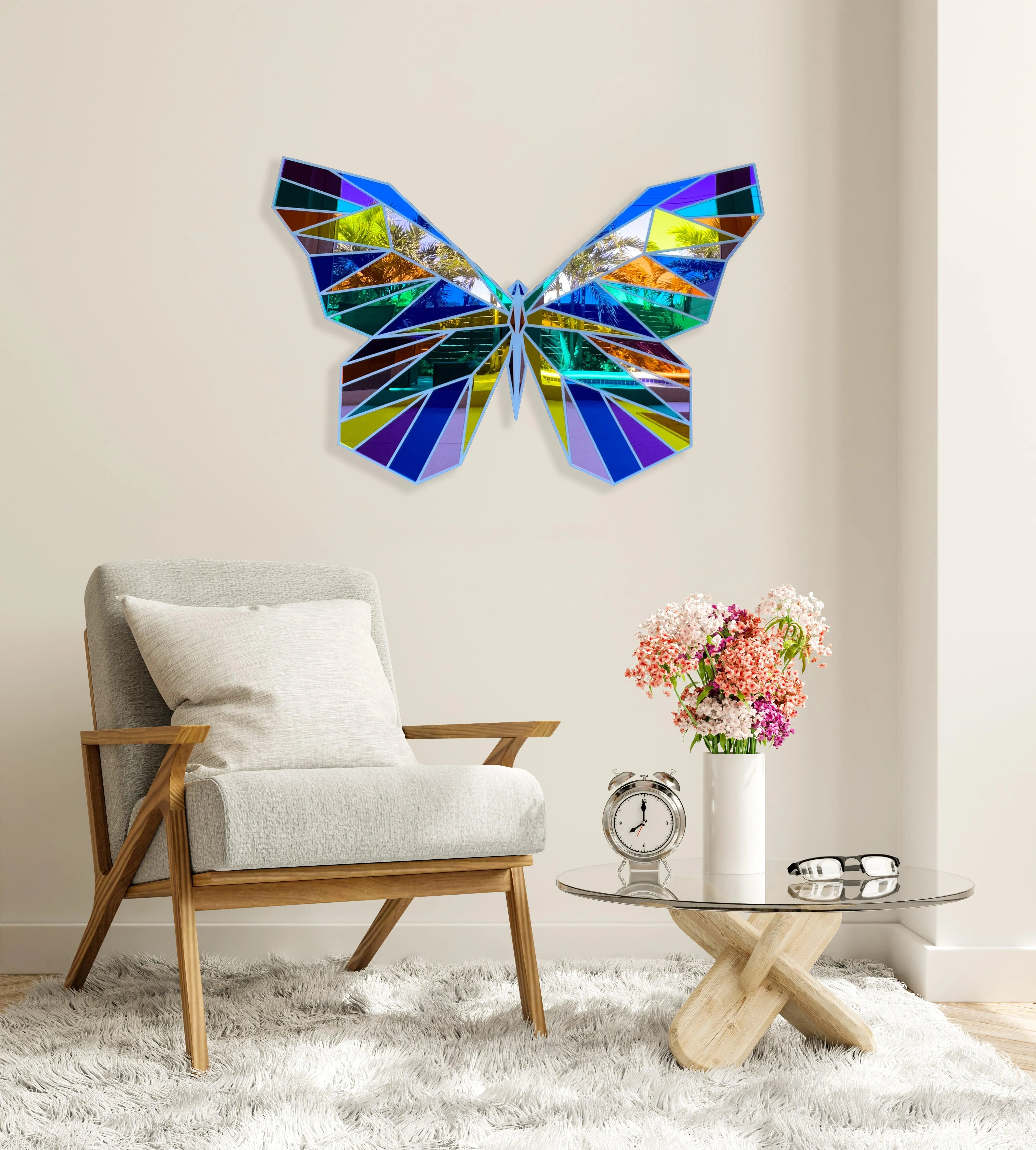 Mirrored Acrylic Butterfly Contemporary Wall Art