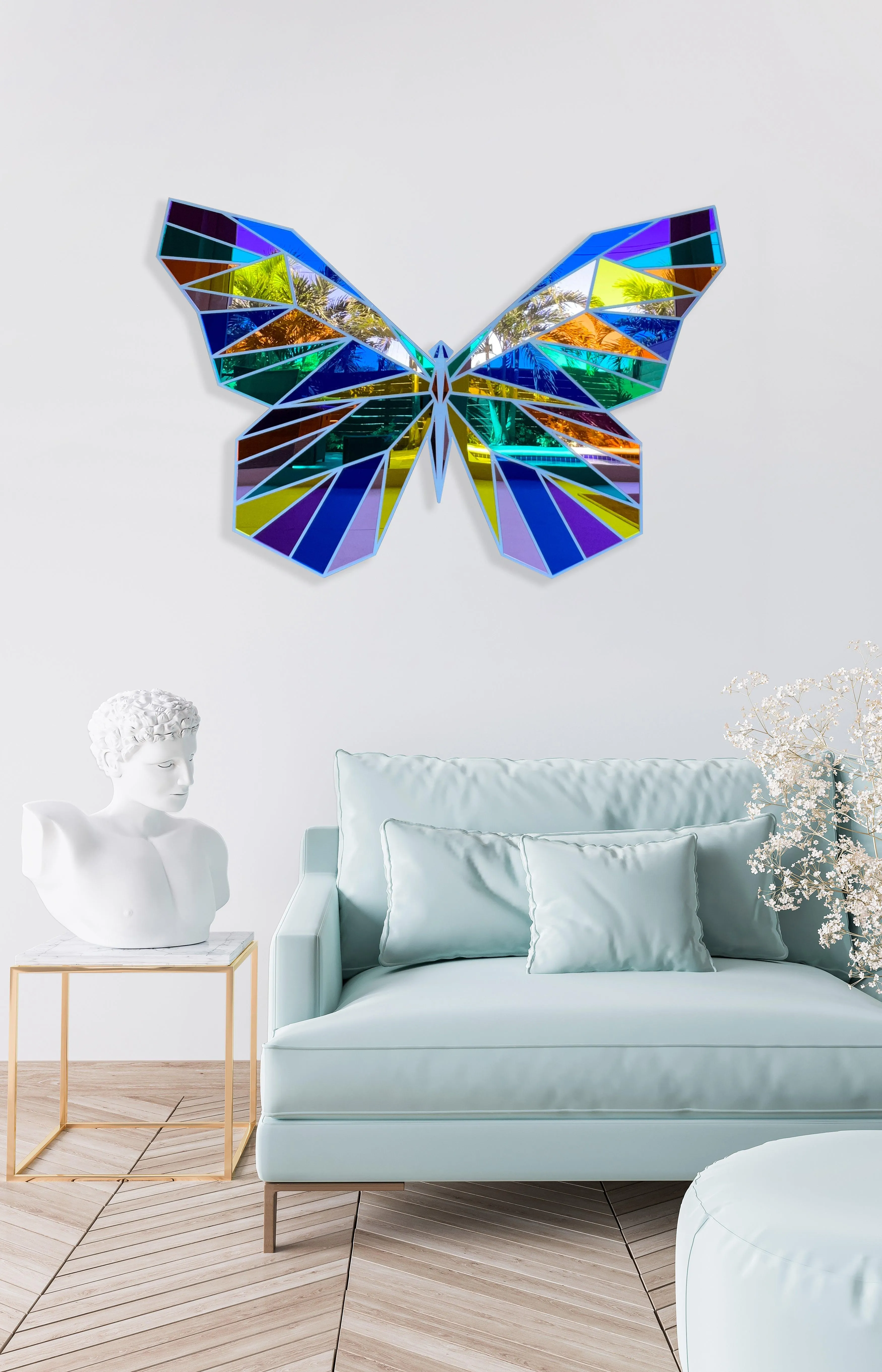 Mirrored Acrylic Butterfly Contemporary Wall Art