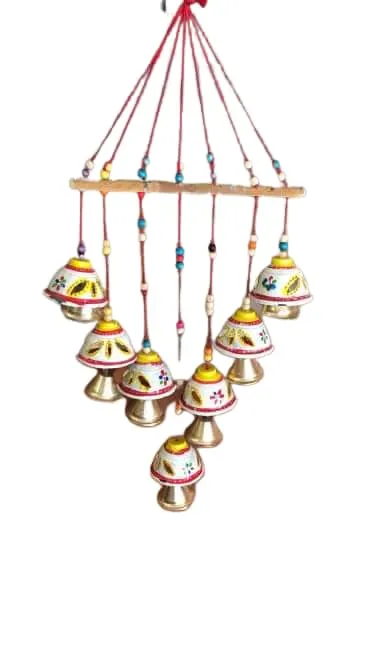 M.K. Handicraft Store Handcrafted Rajasthani Wind Chime Door/Wall Hanging Decorative Showpiece/Wall Hanging/Home Decor/Home Furnishing/Diwali Gift/Corporate Gift