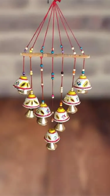 M.K. Handicraft Store Handcrafted Rajasthani Wind Chime Door/Wall Hanging Decorative Showpiece/Wall Hanging/Home Decor/Home Furnishing/Diwali Gift/Corporate Gift