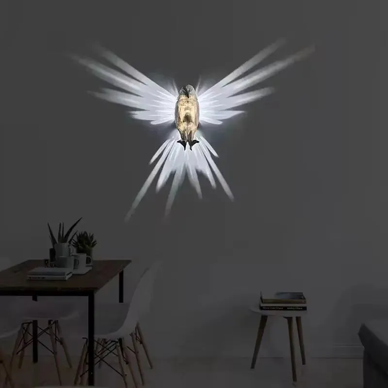 Modern Halloween Bird Wall Lamp with Owl and Eagle Shape Projector for Creative Atmosphere Lighting