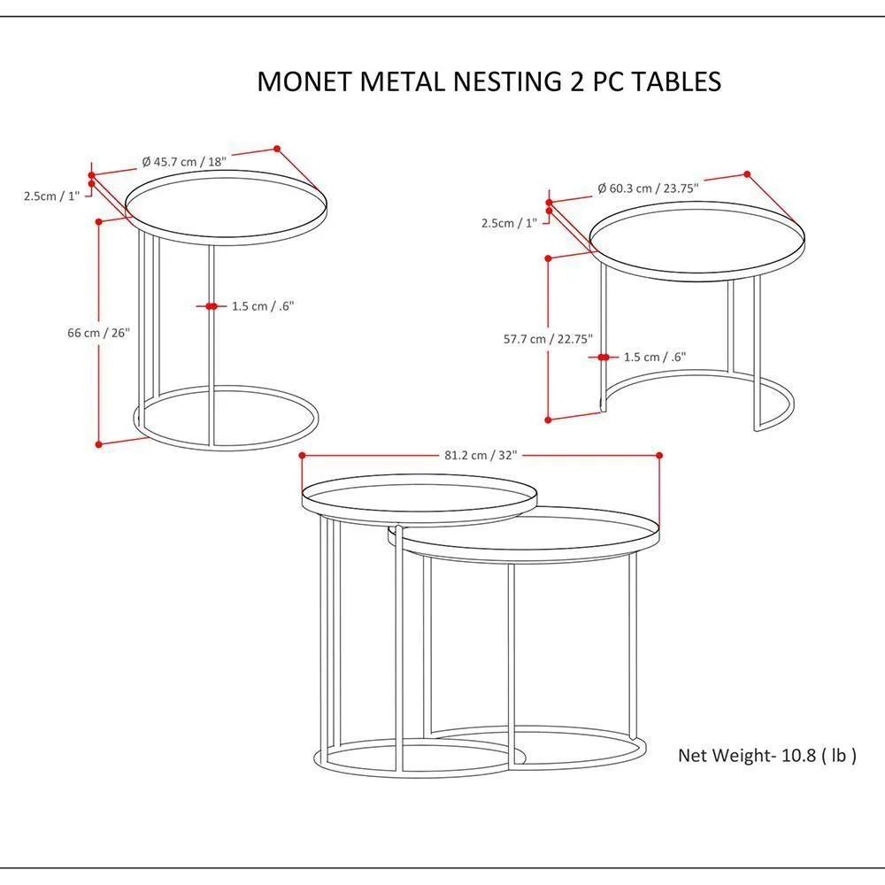 Monet Nesting Metal Table