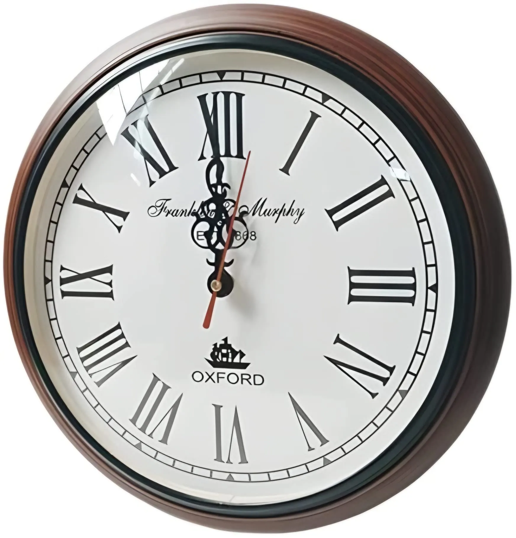 Nautical Gallery Handmade Wooden Analog Wall Clock Antique Unique Style Art Decoration Clock For Home & Office 12 Inch - (Brown)