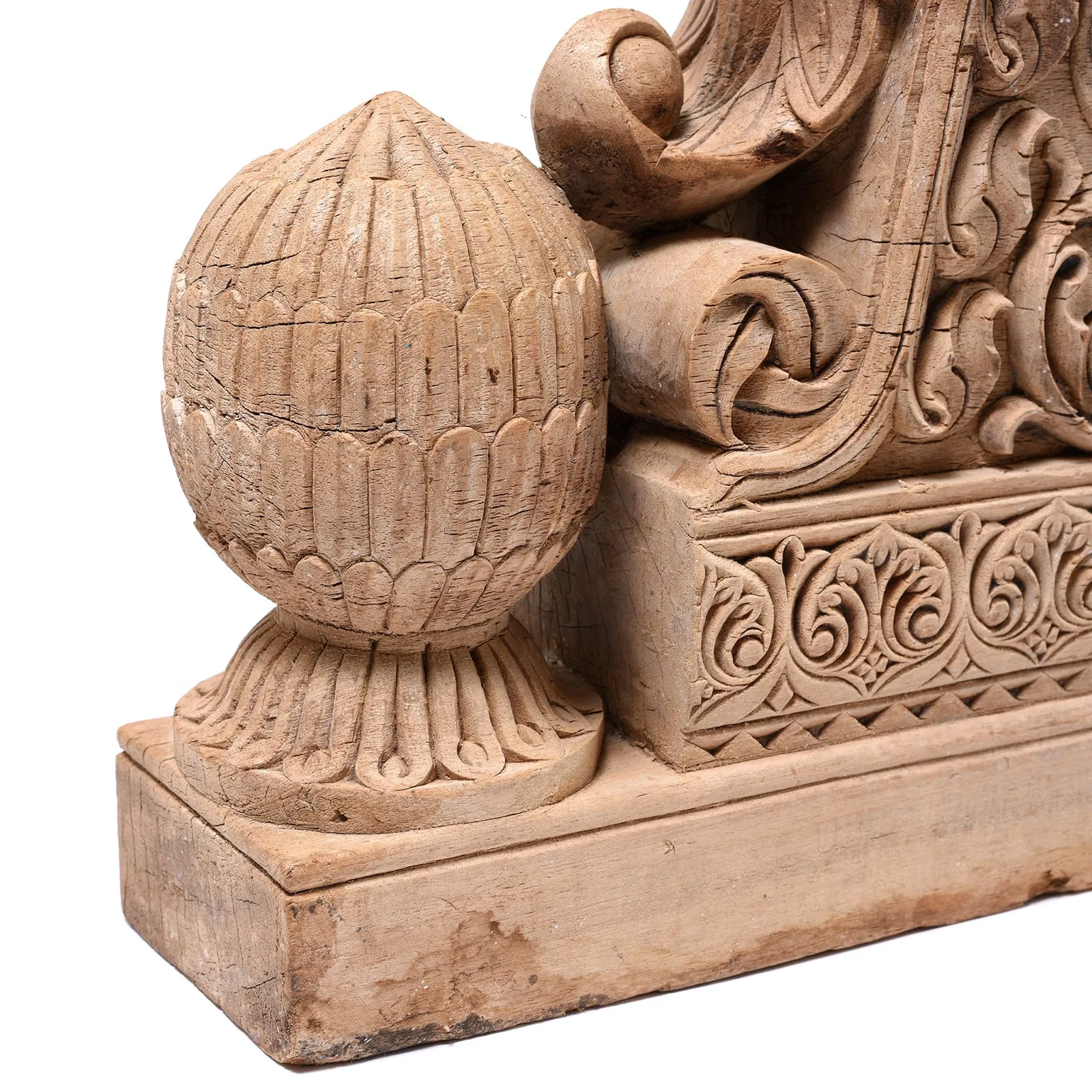 Pair of Carved Teak Corbels From Maharashtra - 19th Century