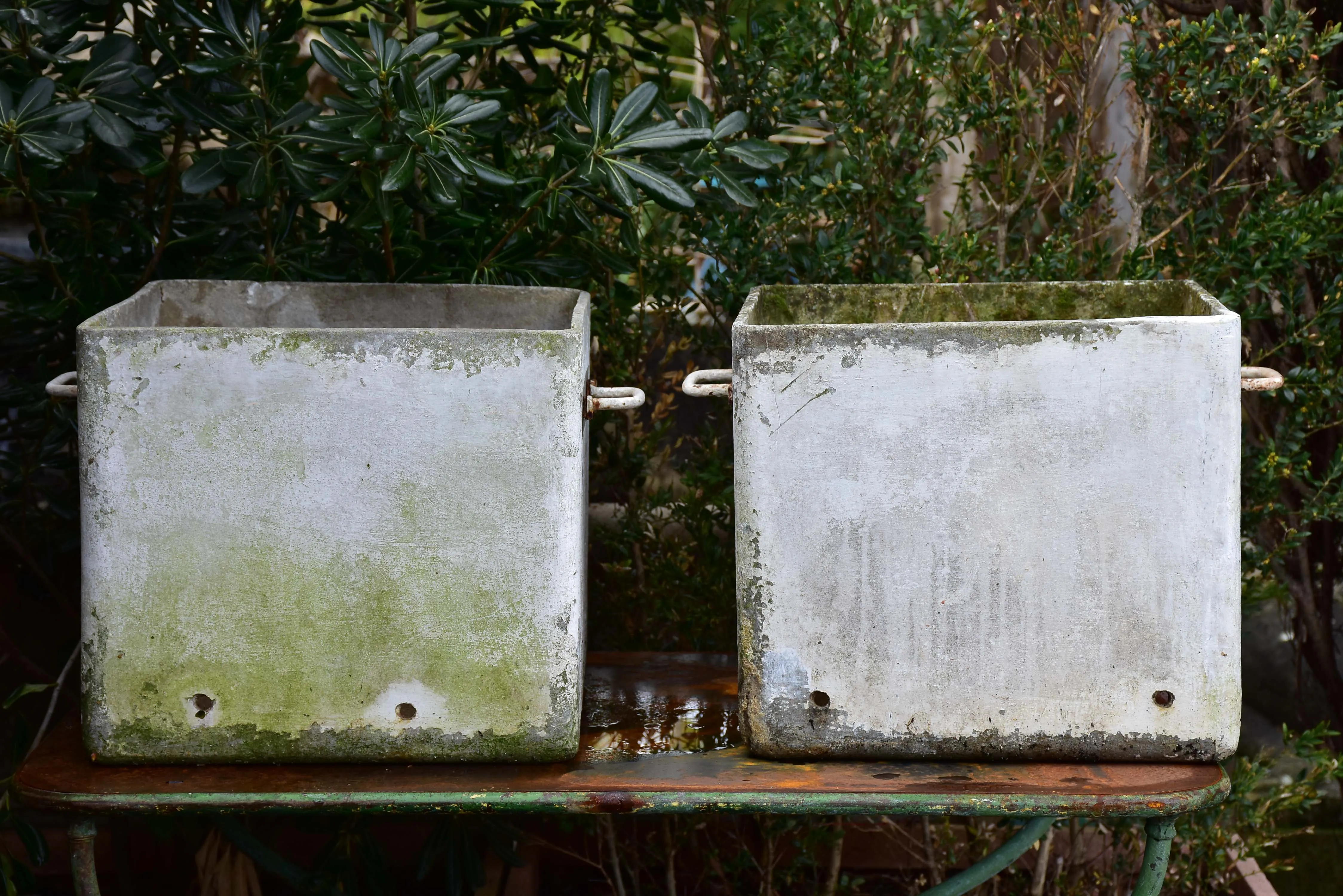 Pair of midcentury modern French square planters