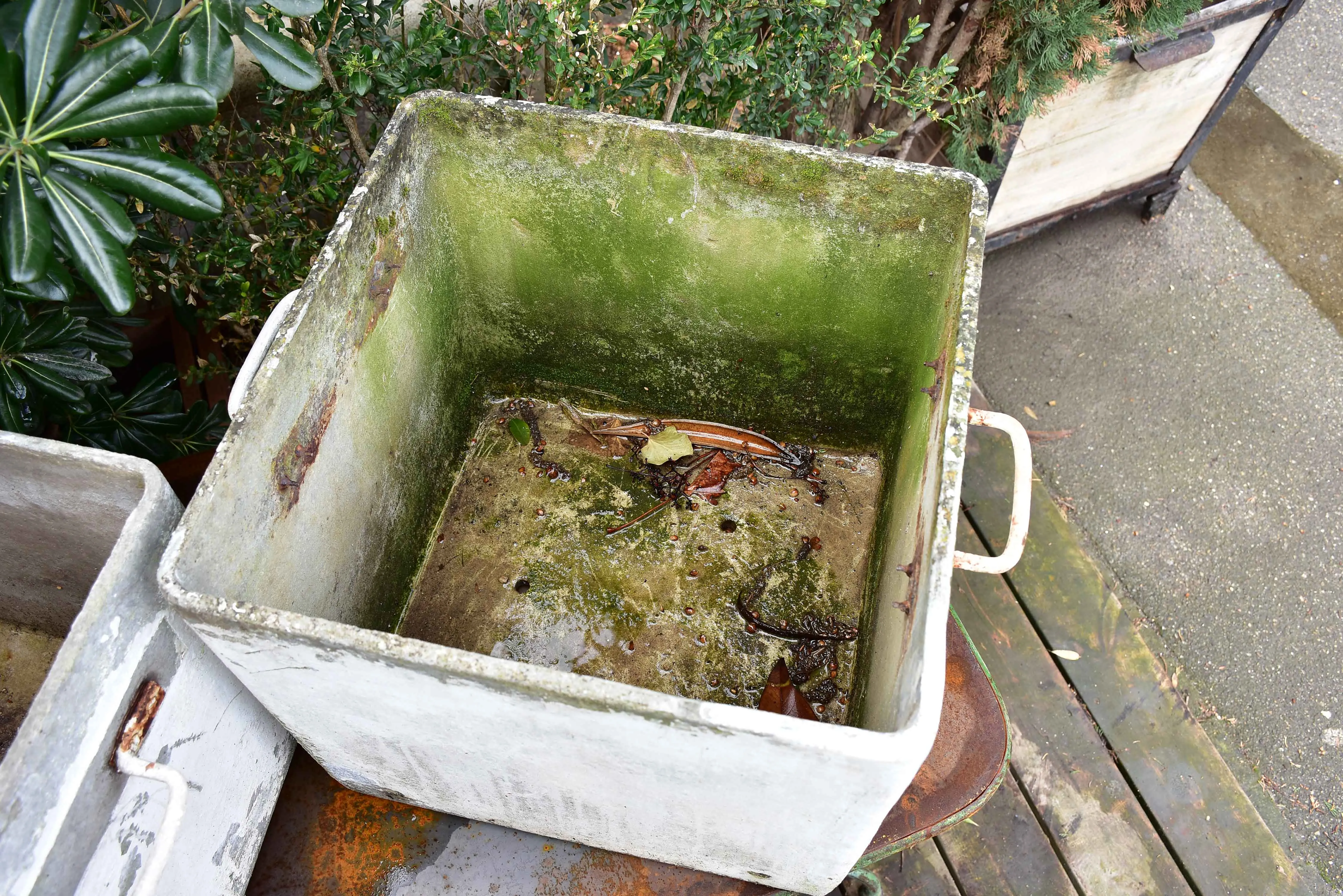 Pair of midcentury modern French square planters