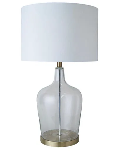 Palm Beach Glass Brass Lamp