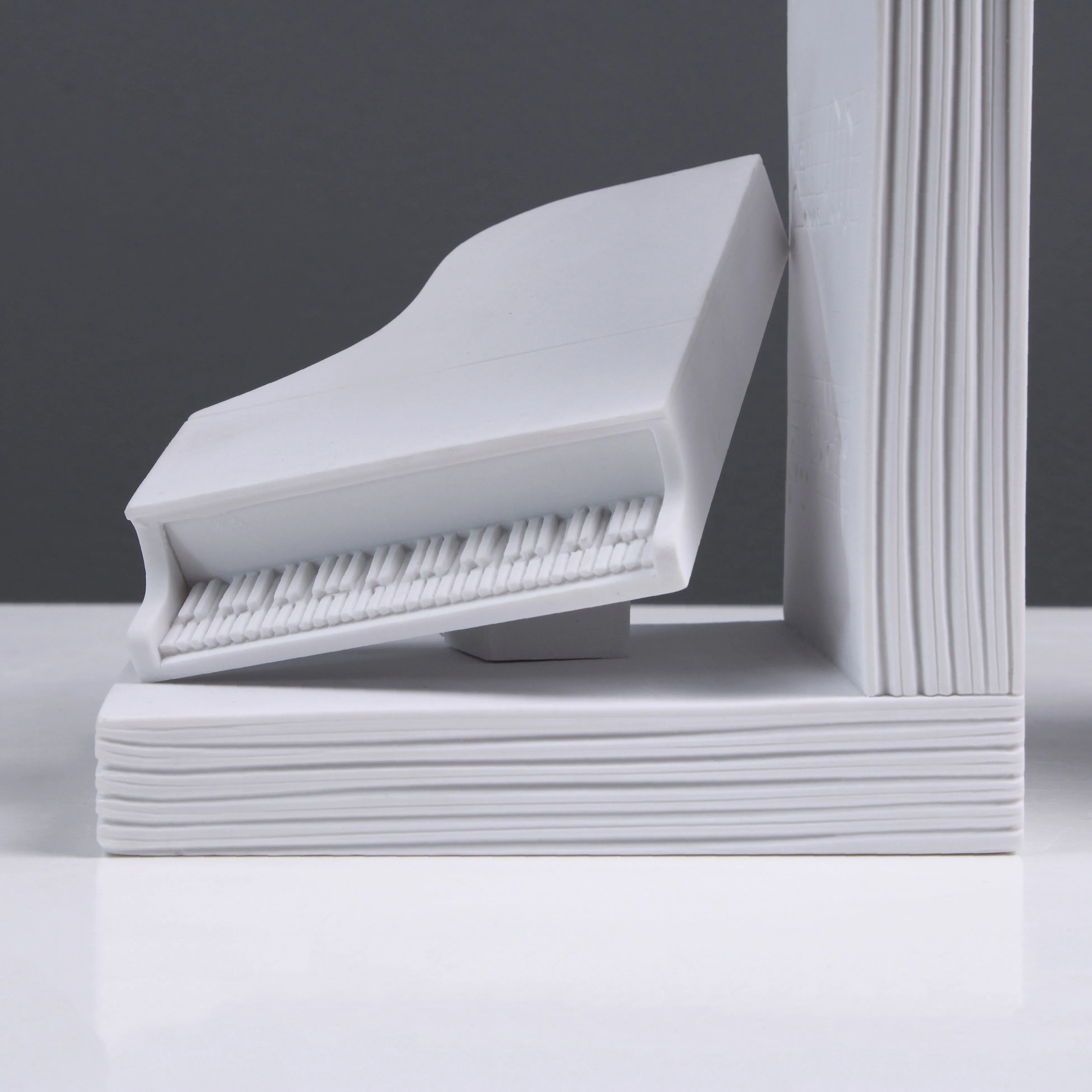 Piano and Violin Bookend in Pair