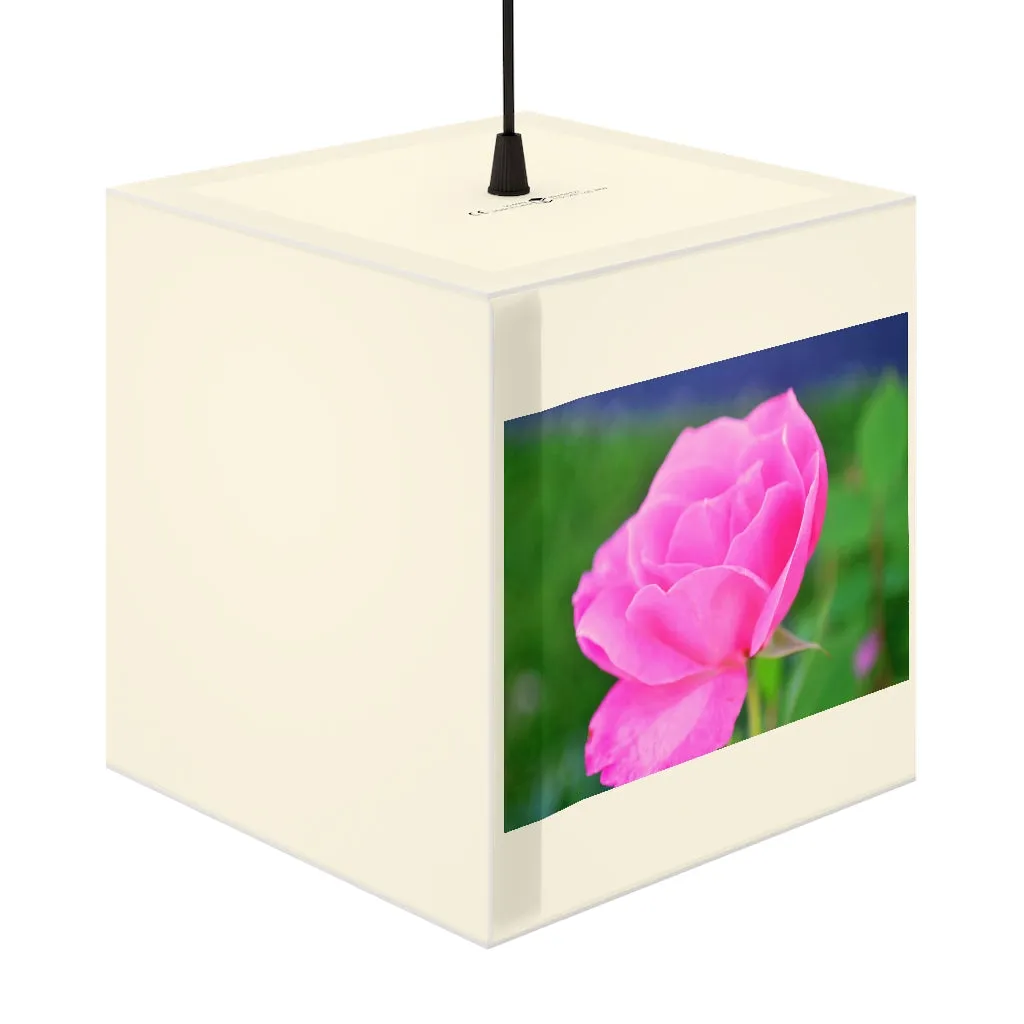 Pink Flower Personalized Lamp