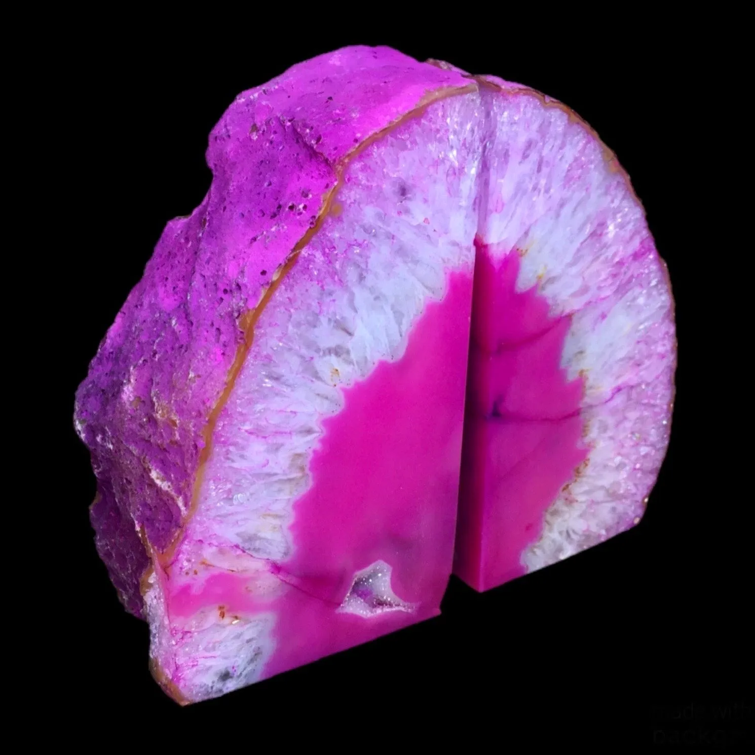 Pink Geode Bookends