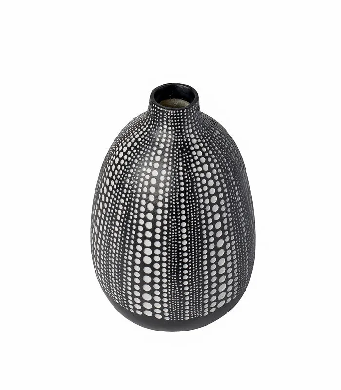 Polka Black Vase