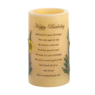 "Birthday" Heartnotes Candle