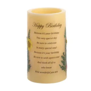 "Birthday" Heartnotes Candle