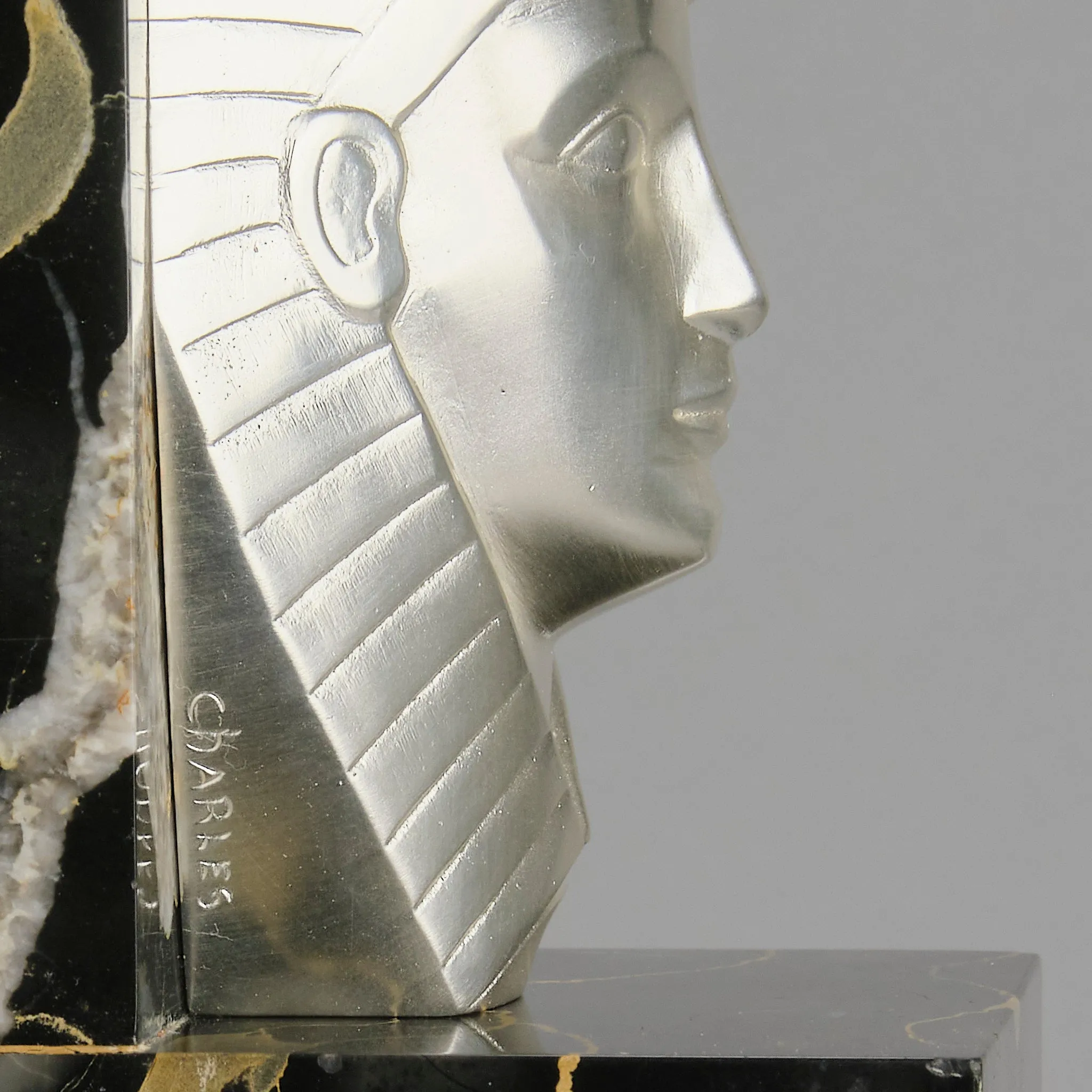 "Pharaoh Bookends" by Charles Charles