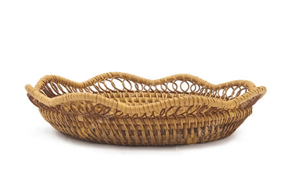 Rattan Flower-Shaped Basket