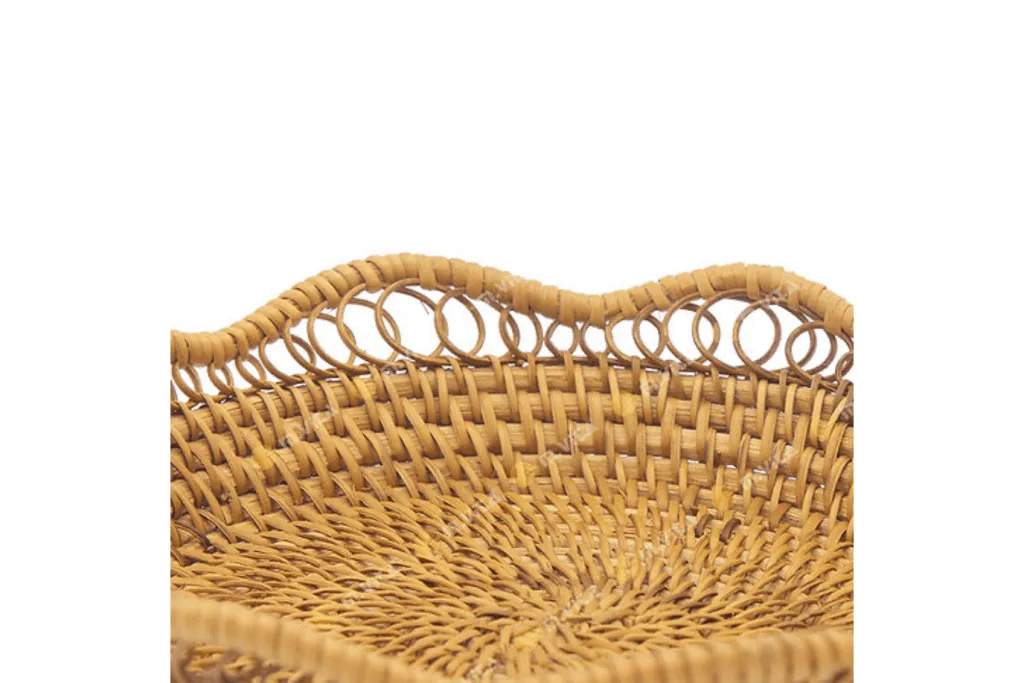 Rattan Flower-Shaped Basket