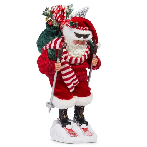 Raz Imports 2023 Dashing Through The Snow 11" Skiing Santa