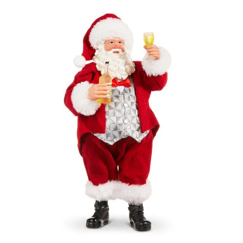 Raz Imports 2023 Holiday Cheers 10.75" Toasting Santa