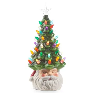 Raz Imports 2023 Vintage Farmhouse 13.5" Vintage Santa Lighted Tree