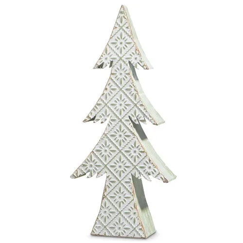 Raz Imports 2023 Vintage Farmhouse 16.25" Distressed Embossed Tree