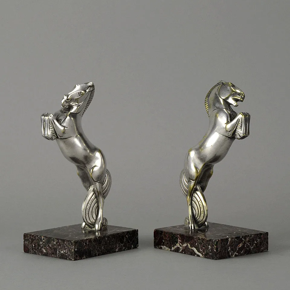 'Rearing Horse' Bookends by Becquerel