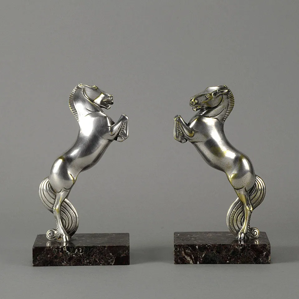 'Rearing Horse' Bookends by Becquerel