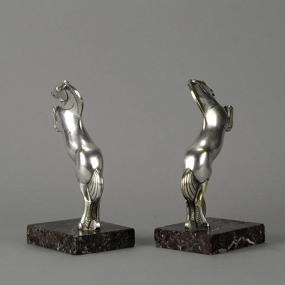 'Rearing Horse' Bookends by Becquerel