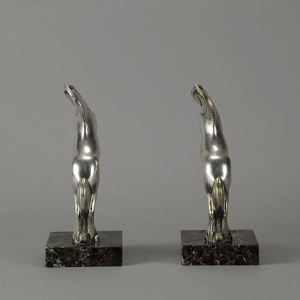 'Rearing Horse' Bookends by Becquerel