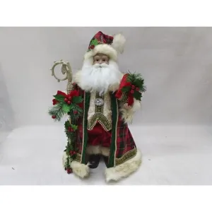 Regency International 18" Holly Days Santa W/Staff