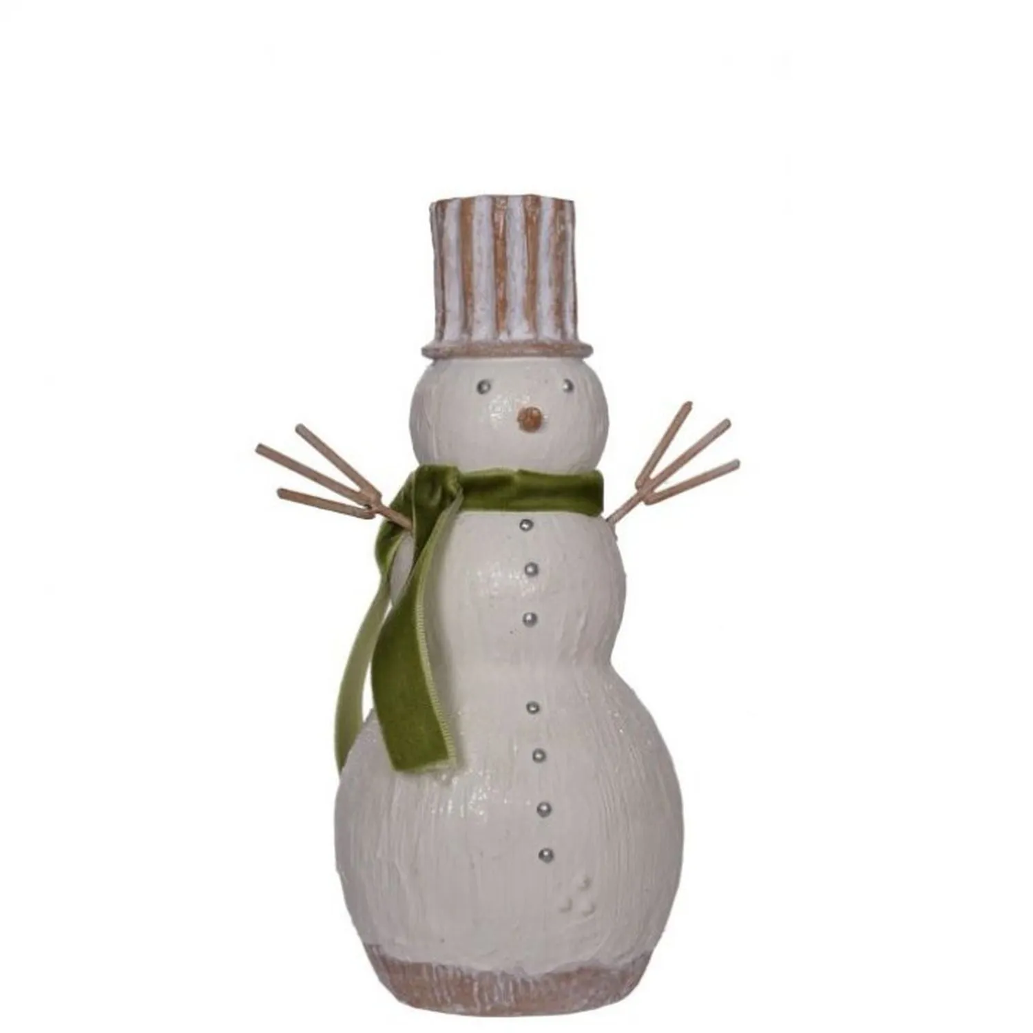 Regency International 8.5" Resin Wood Snowman With Scarf