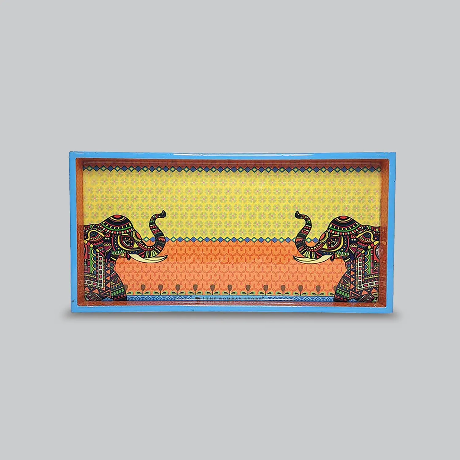 Signature Yellow Elephant Rectangle Enamel Mini Tray