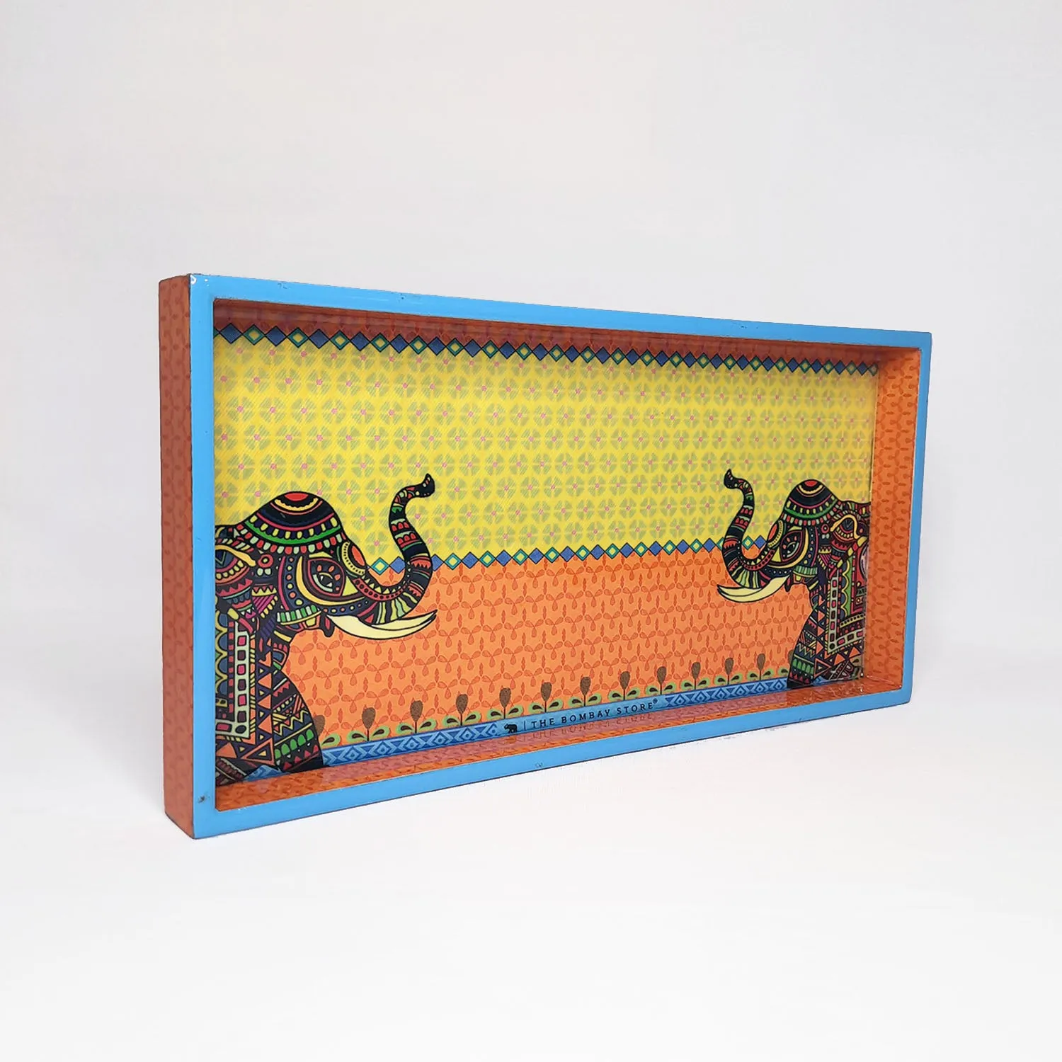 Signature Yellow Elephant Rectangle Enamel Mini Tray