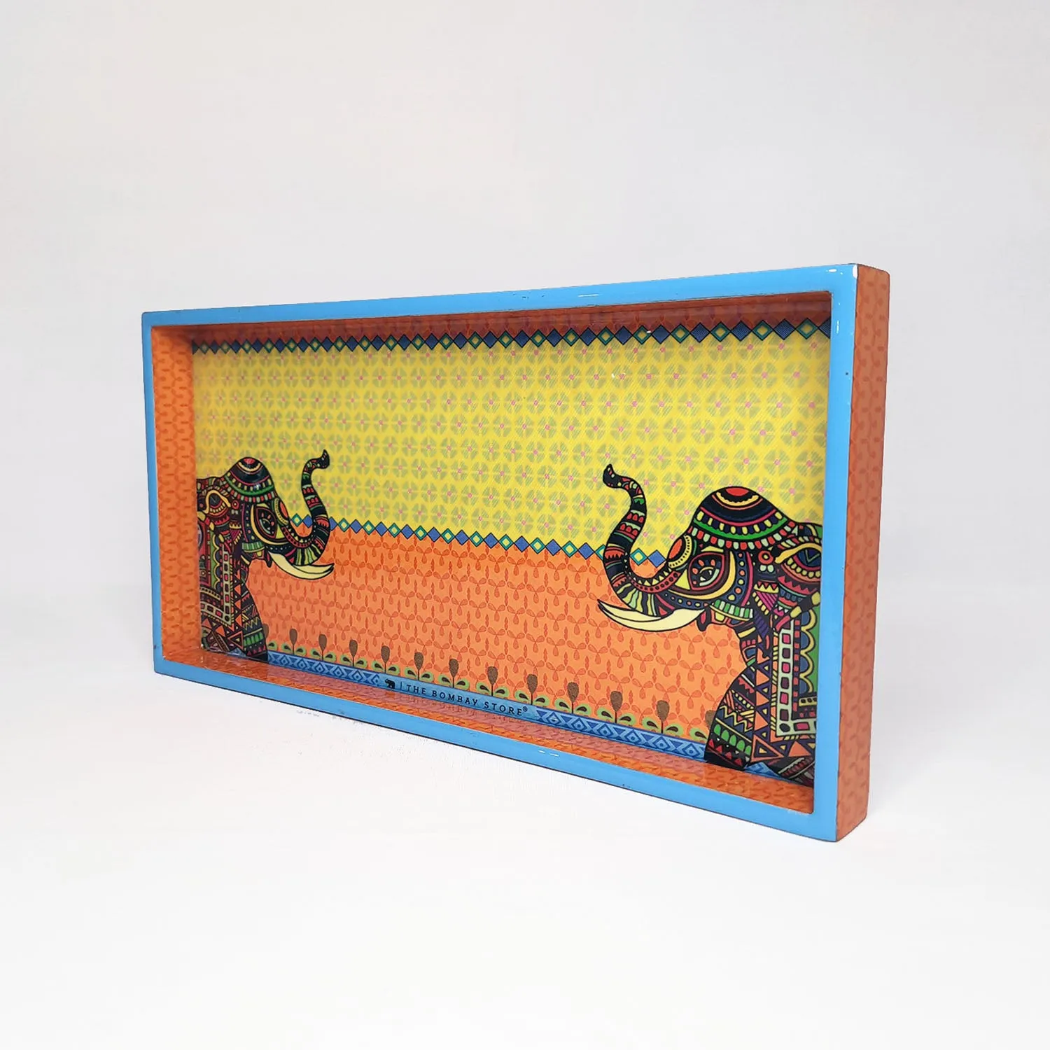 Signature Yellow Elephant Rectangle Enamel Mini Tray