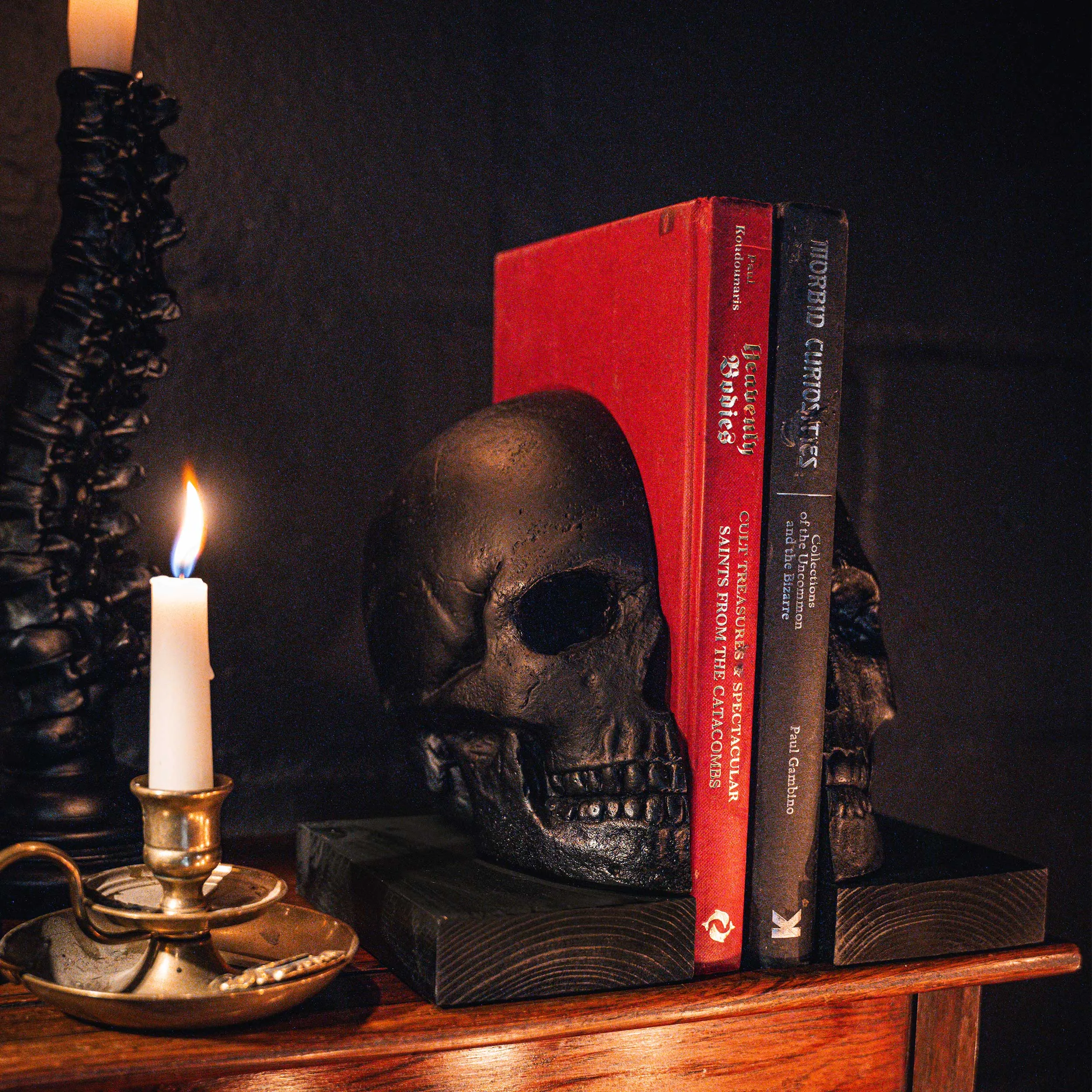 Skull Bookends