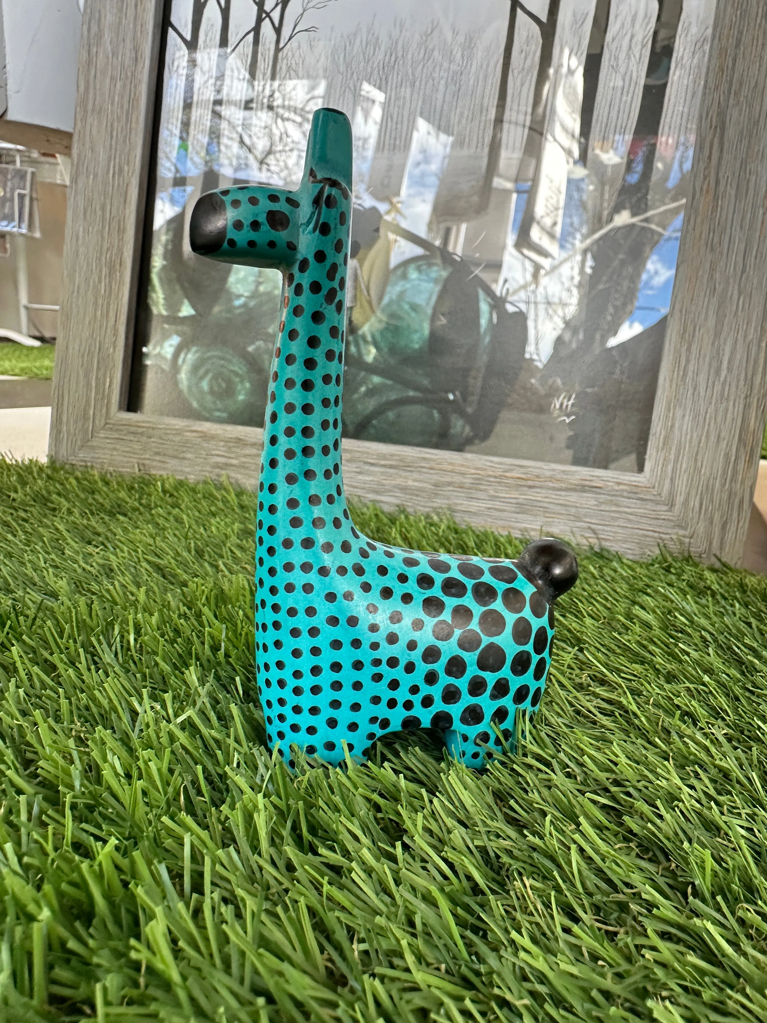 Soapstone Giraffe: Handcarved Miniature Sculpture