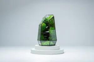 Stone Prism Terrarium with Preserved Moss, Low Maintenance, Ready-Made