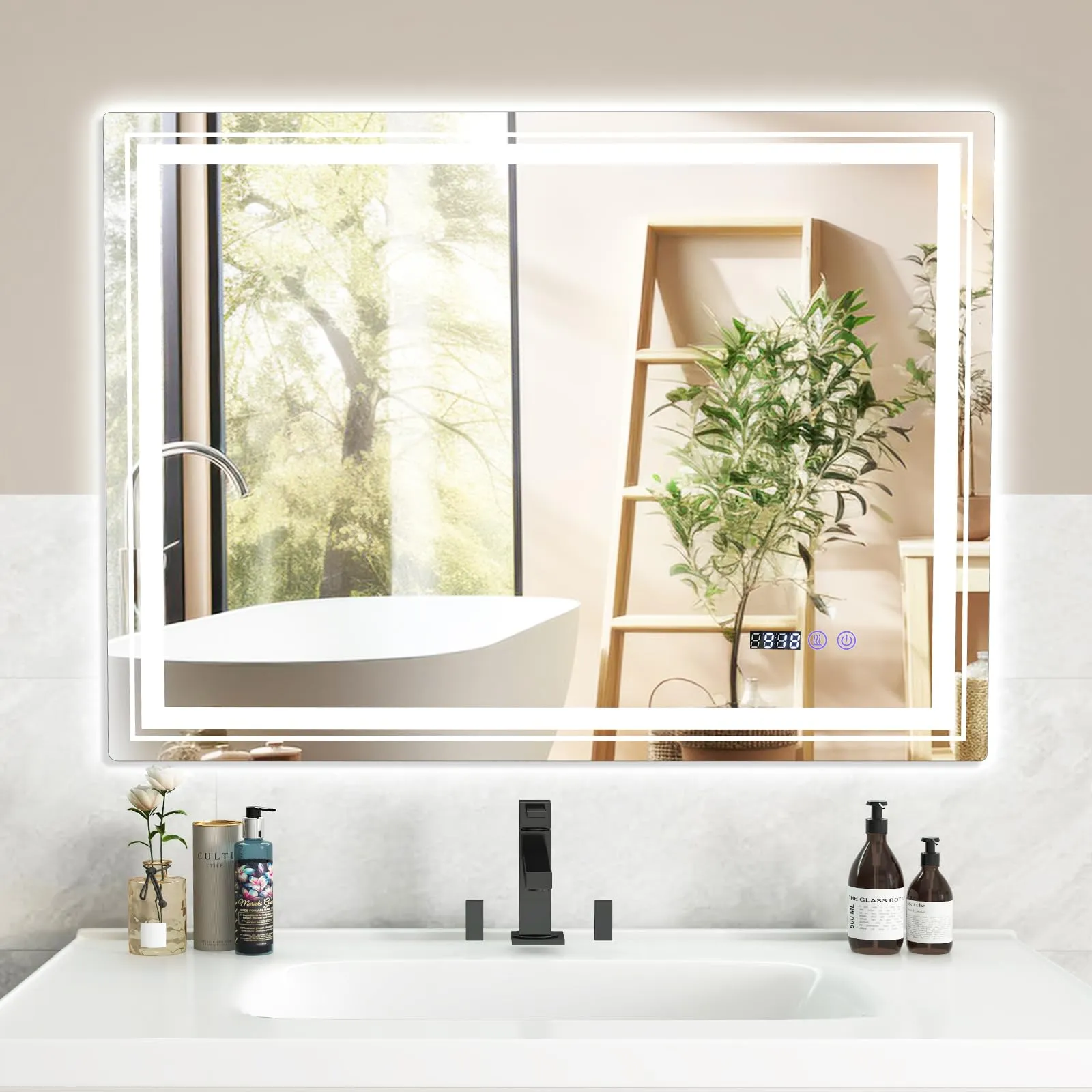 Tangkula Defogging LED Bathroom Mirror