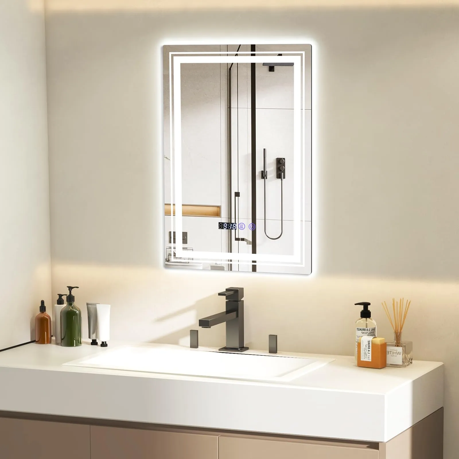 Tangkula Defogging LED Bathroom Mirror