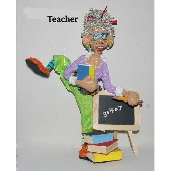 The Professional Teacher Art in Paper Mache Humorous Whimsical Sculptures by Naava Naslavsky