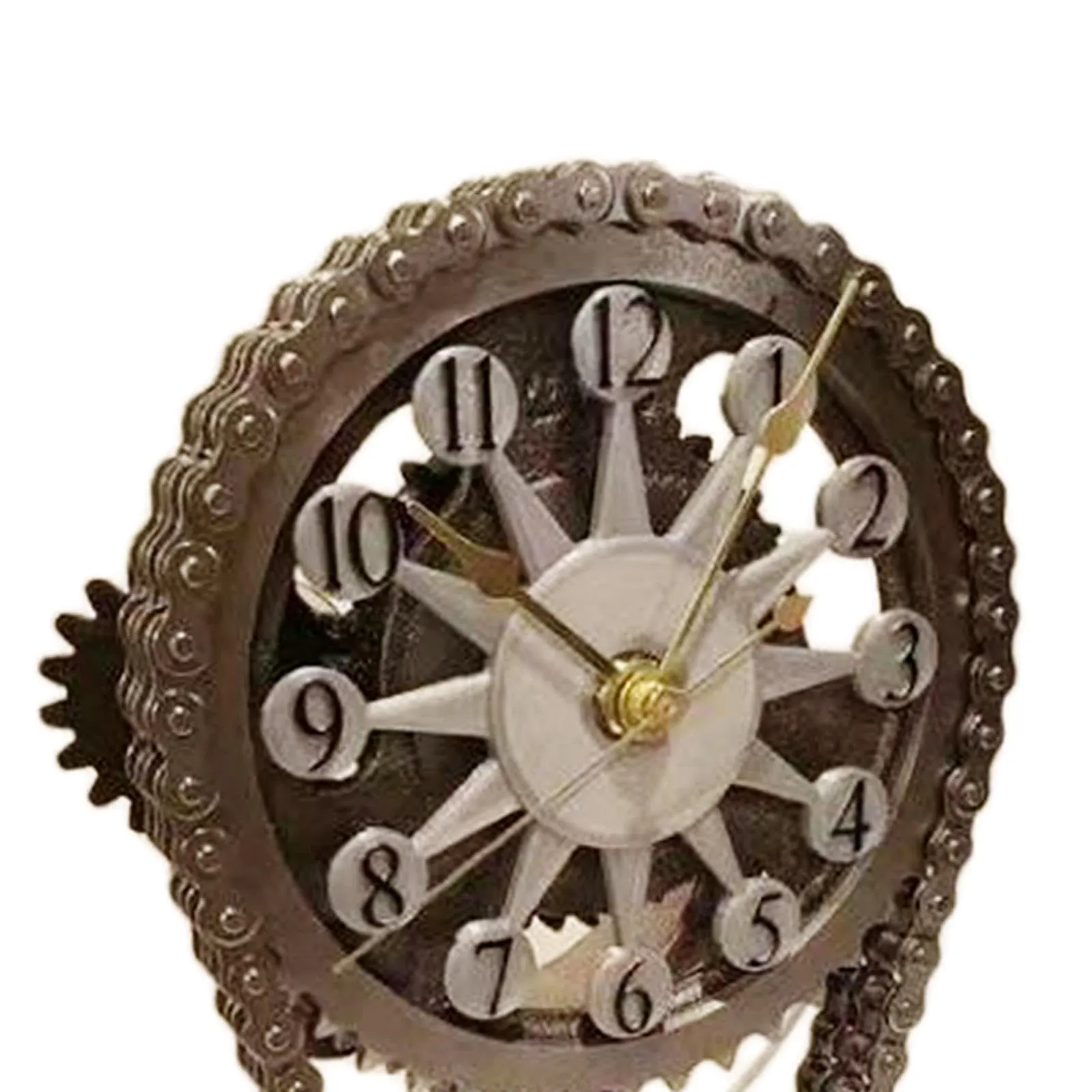 THE STYLE SUTRA Rotating Gear Clock Craft Table Clock Shelf Clock for Living Room Decoration