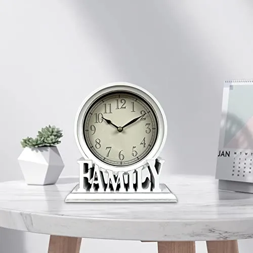 THE STYLE SUTRA Round Table Clock Decorative Silent Quartz Movement for Shelf Kitchen Decors StyleC|Clock for Home|Wall Clock|Clock for Wall