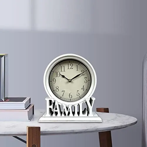 THE STYLE SUTRA Round Table Clock Decorative Silent Quartz Movement for Shelf Kitchen Decors StyleC|Clock for Home|Wall Clock|Clock for Wall