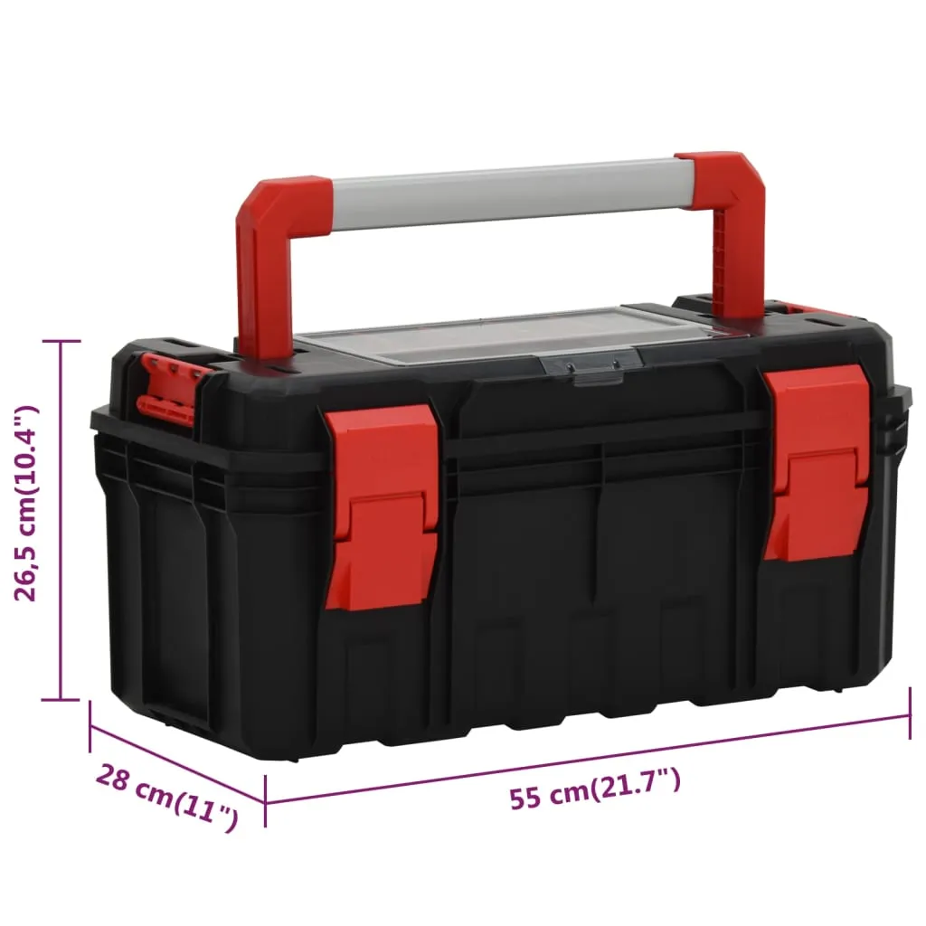 Tool Box Black and Red 55x28x26.5 cm