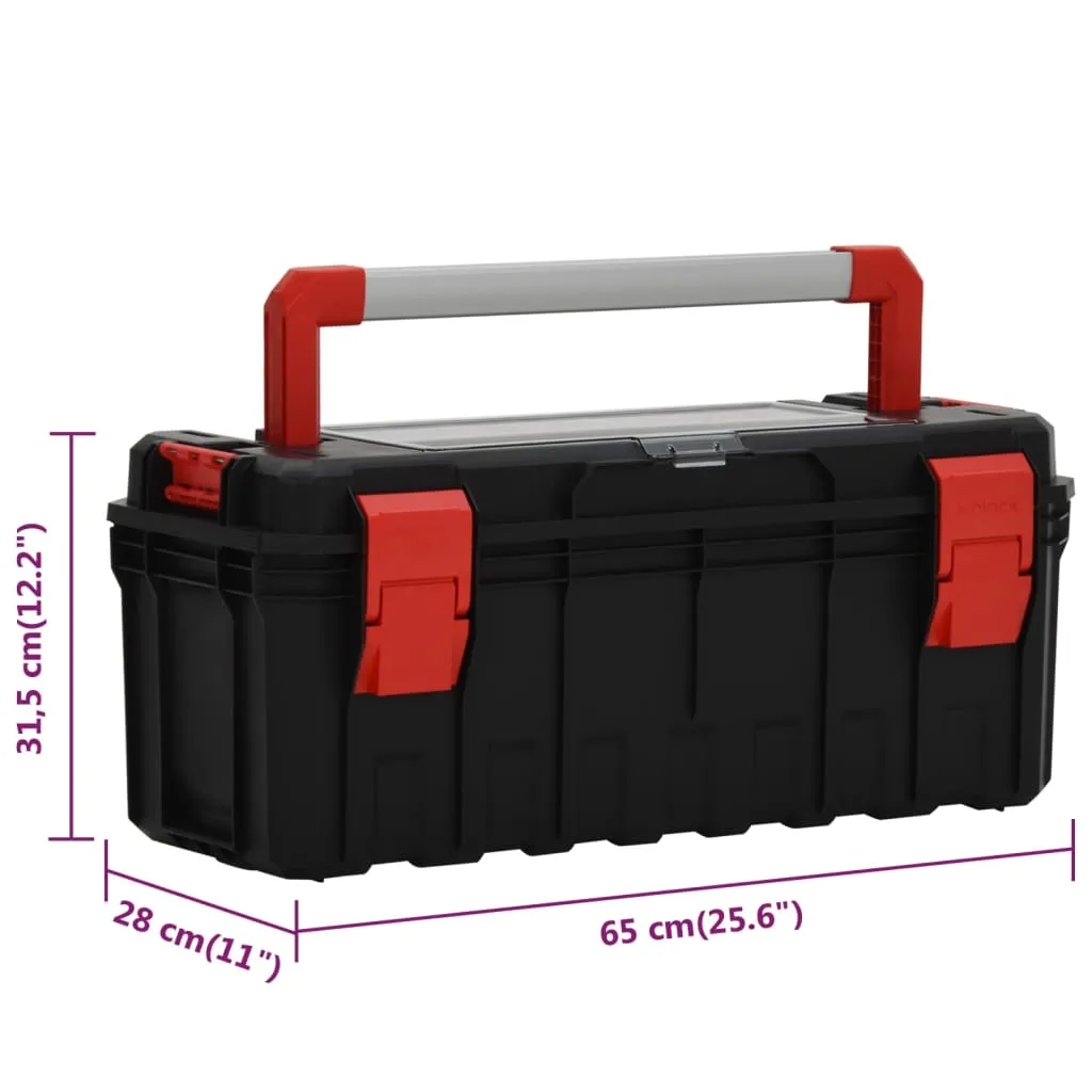 Tool Box Black and Red 65x28x31.5 cm