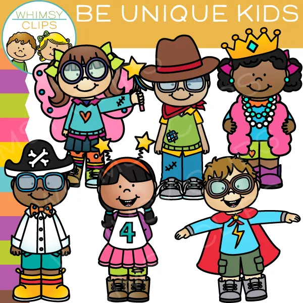 Unique Kids Clip Art