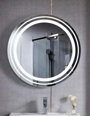 UNIQUE MIRROR led wall mirror for The living room, bedroom, and dressing room, as well as a wall-mounted led mirror with a touch sensor for three light setting and rectangular shape (21x21).