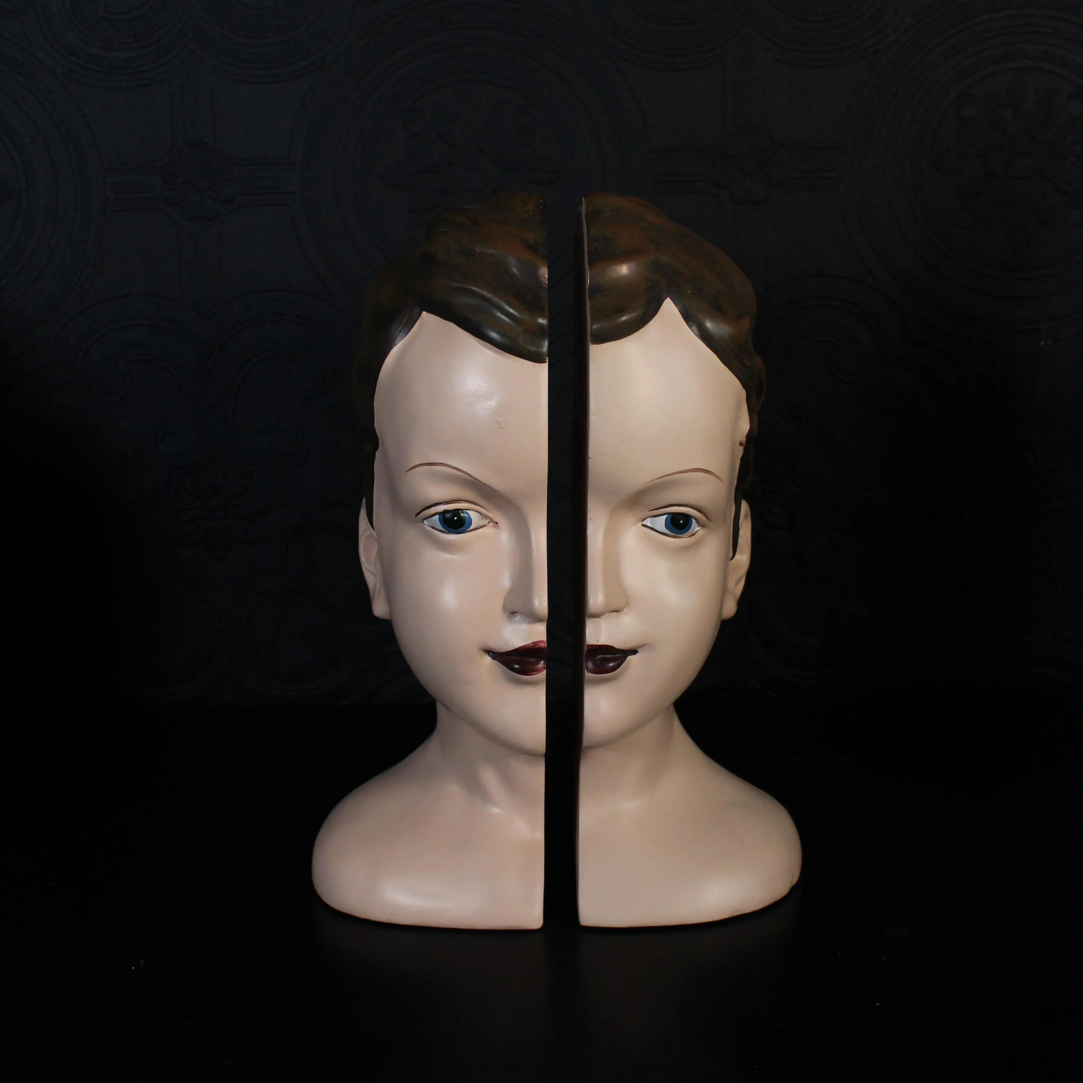 Victorian Head Bookends